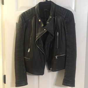 ZARA black leather jacket (size L fits M)
